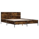  Sengeramme røkt eik 150x200 cm konstruert tre og metall 8721102613005