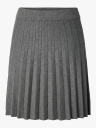 Y.A.S Elena High Waist Pleated Skirt Grå L
