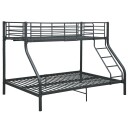 vidaXL Køyeseng ramme svart metall 140x200 cm/90x200 cm