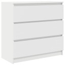  Skjenk hvit 80x35x76 cm konstruert tre