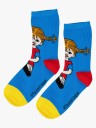 Pippi Langstrømpe X Martinex Pippi Sokker 2 Pakk Blå/Rød