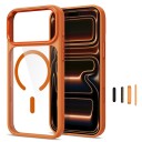 Tech-Protect Magmat Magsafe CC-etui til iPhone 17 Pro Max / 18 Pro Max – oransje-gjennomsiktig