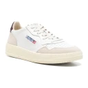 Autry Medalist Low Leather/Suede Sneaker White/Fig