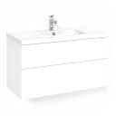 Macro Design Crown Plain/push-open Servantskap 2 Skuff - med Light Servant Hvit / 100cm 45
