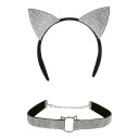 Boland Party Partners Hårbøyle Katteører & Choker Strass One size 54589
