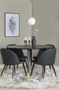 Venture Home   Spisegruppe Dipp med 4 stk spisestoler Velvet   Svart