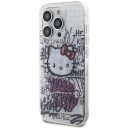 Hello Kitty Hardcase til iPhone 15 Pro Max 6.7" Hvit med Graffiti Design