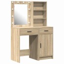  Sminkebordsett 2 pcs Sonoma eik 50 x 41 x 135 cm Konstruert tre