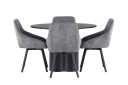 Venture Design Olivia & Rosie spisegruppe Grå/svart 4 stoler & bord 110 cm