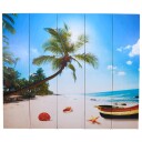 vidaXL Sammenleggbar romdeler 200x170 cm strand