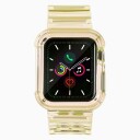 Hurtel Silikonarmbånd Armbåndsarmbånd Armbåndsveske Lys sett for Apple Watch 44mm Gul