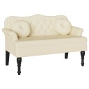  Chesterfield Benk med pute Krem 120,5 x 65 x 75 cm Kunstlær