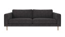 Rowico Home Braden 3 seters sofa Mørkegrå Robin 66 Hvitpigmentert eikben