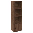 Bokhylle brun eik 31x24x102 cm konstruert tre