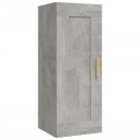 vidaXL Veggskap betonggr? 35x34x90 cm konstruert tre
