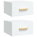 vidaXL Veggmontert nattbord 2 stk hvit 35x35x20 cm