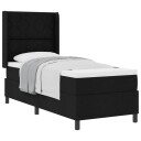 Box Spring Seng med Madrass Svart 90x190 cm Stoff