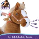 PonyCycle Ri Selv Hest lysebrun m. hvitt bliss M/L