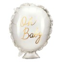 Partydeco Folieballong Oh Baby Hvit FB193