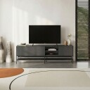 Kenvor TV benk 180 cm   Anthracite Wood Black Black
