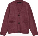 Vero Moda   Kardigan vmBoom LS V neck Button Cardigan   Rød