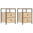 vidaXL Nattbord 2 stk sonoma eik 44x45x60 cm konstruert tre
