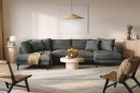 Menard 4 seters Venstrevendt Stor U formet Dyp Sofa med Divan og Sjeselong i Manchester   Grå