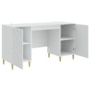 vidaXL Skrivebord Hvit Konstruert tre 142,5 x 50 x 75 cm