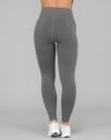 Aim’n Grey Ribbed Seamless Tights - L