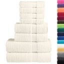  Premium håndklesett 8 deler SOLUND kremhvit 600 g/m2