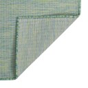 vidaXL Utendørs flatvevd teppe 100x200 cm turkis