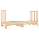vidaXL Uttrekkbar dagseng 2x(90x190) cm heltre furu