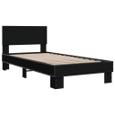  Sengeramme svart 75x190 cm konstruert tre og metall 8721102447907