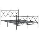  Sengeramme i metall med hode- og fotgavl svart 120x200 cm 8721012374027