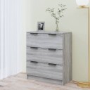 vidaXL Skjenk grå sonoma 60x30x70 cm konstruert tre
