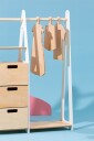 Duck Woodworks Knaggrekke med Skuffer Hvit