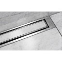 Unidrain HighLine Cassette Gulvsluk 800 mm Rustfritt Stål Høyde 12 mm