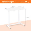 Justerbart C formet ståbord med hjul – 70–106 cm