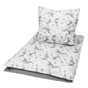 Müsli Babysengetøy 70x100 cm Blomstrende grå 100% økologisk bomull