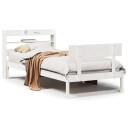  Sengeramme uten madrass hvit 75x190 cm heltre furu 3306604