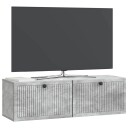  Vegghengt TV skap Betonggrå 98 x 31 x 30 cm Konstruert tre