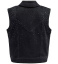 Kids Only Kogkennedy Sl Rs Wb Dnm Waistcoat Bj   WASHED BLACK   158