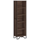  Bokhylle brun eik 50x31x169 cm konstruert tre