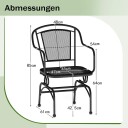 Metall gyngestoler for hagen – sett med 2 pustende netting
