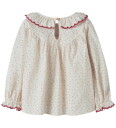 Lil' Atelier Nmfrasia Ls Loose Skjorte Turtledove Rød Dahlia 110