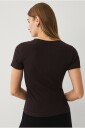 Ellos Collection   Topp med blondedetalj   Brun