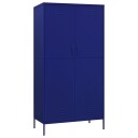 vidaXL Garderobe marineblå 90x50x180 cm stål