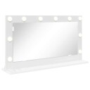  Makeup speil med LED lamper Hvit 80x45x18 cm