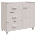 vidaXL Skjenk hvit 90x40x80 cm heltre furu