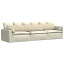  Sofaputer 2 pcs Krem 200 x 40 cm stoff